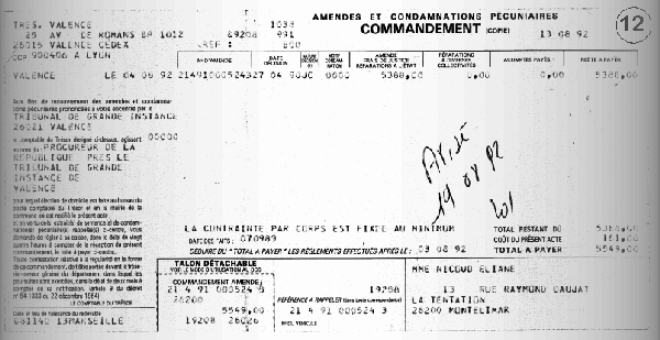 Le 21/08/92, j'ai trouv deux avis de L.R. administratives dans la bote aux lettres 
