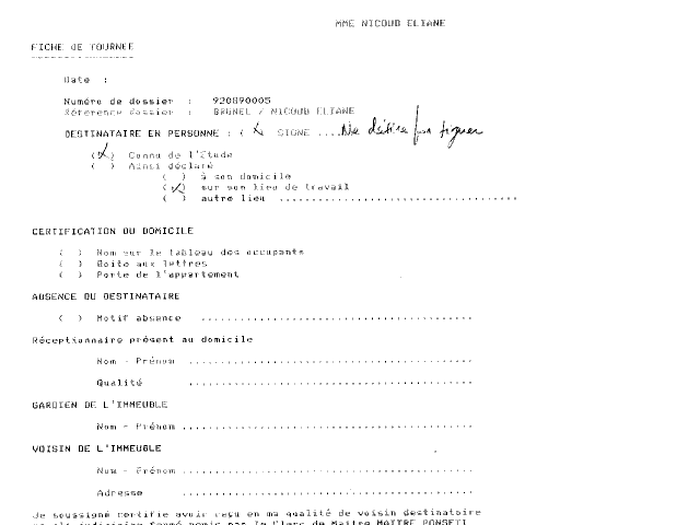 13 aout 1992 - Sommation de payer de l'huissier Ponseti